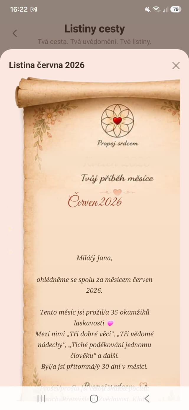Kronika — Listina měsíce